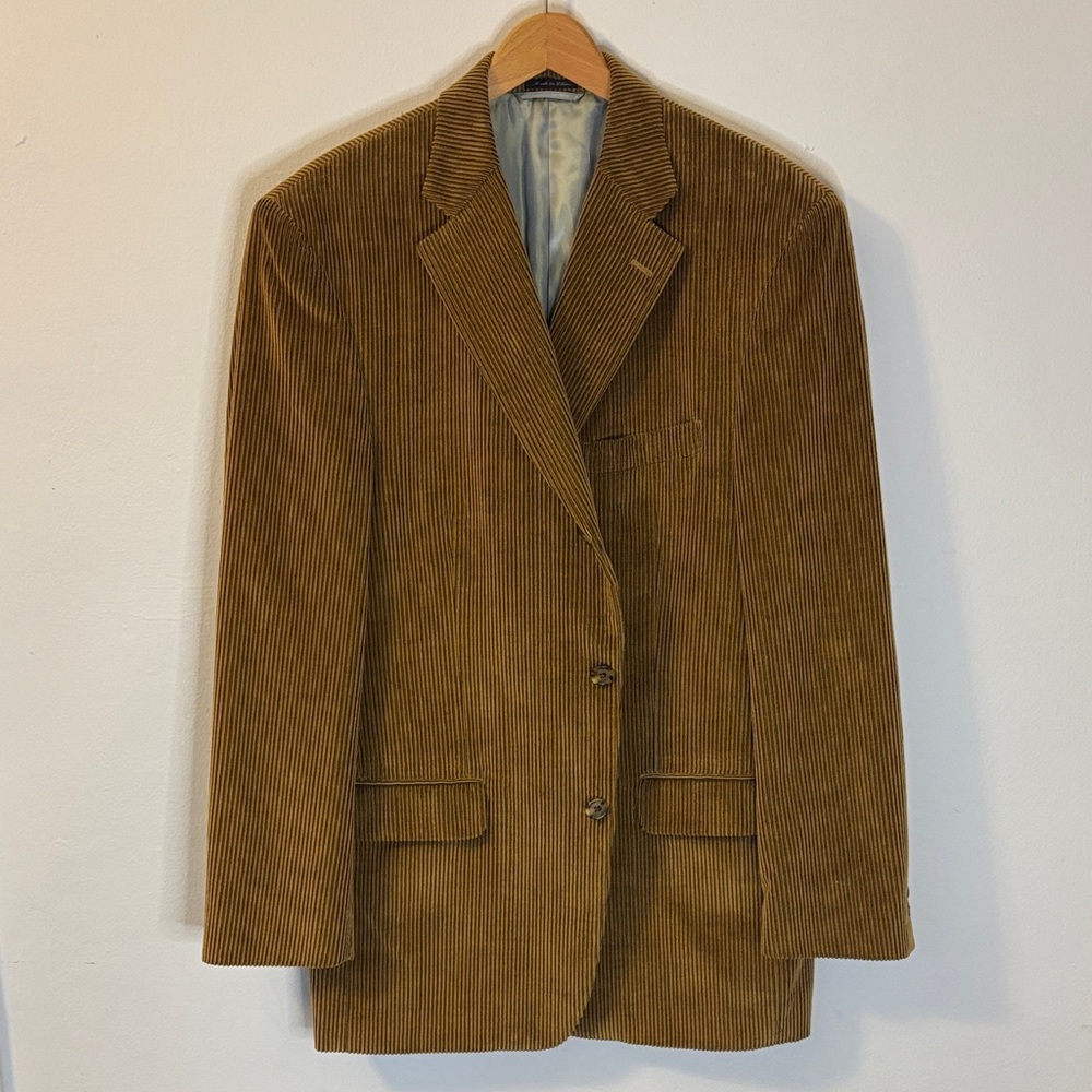 VTG Ibiza Men's Brown Corduroy Blazer 42R Cotton Italian